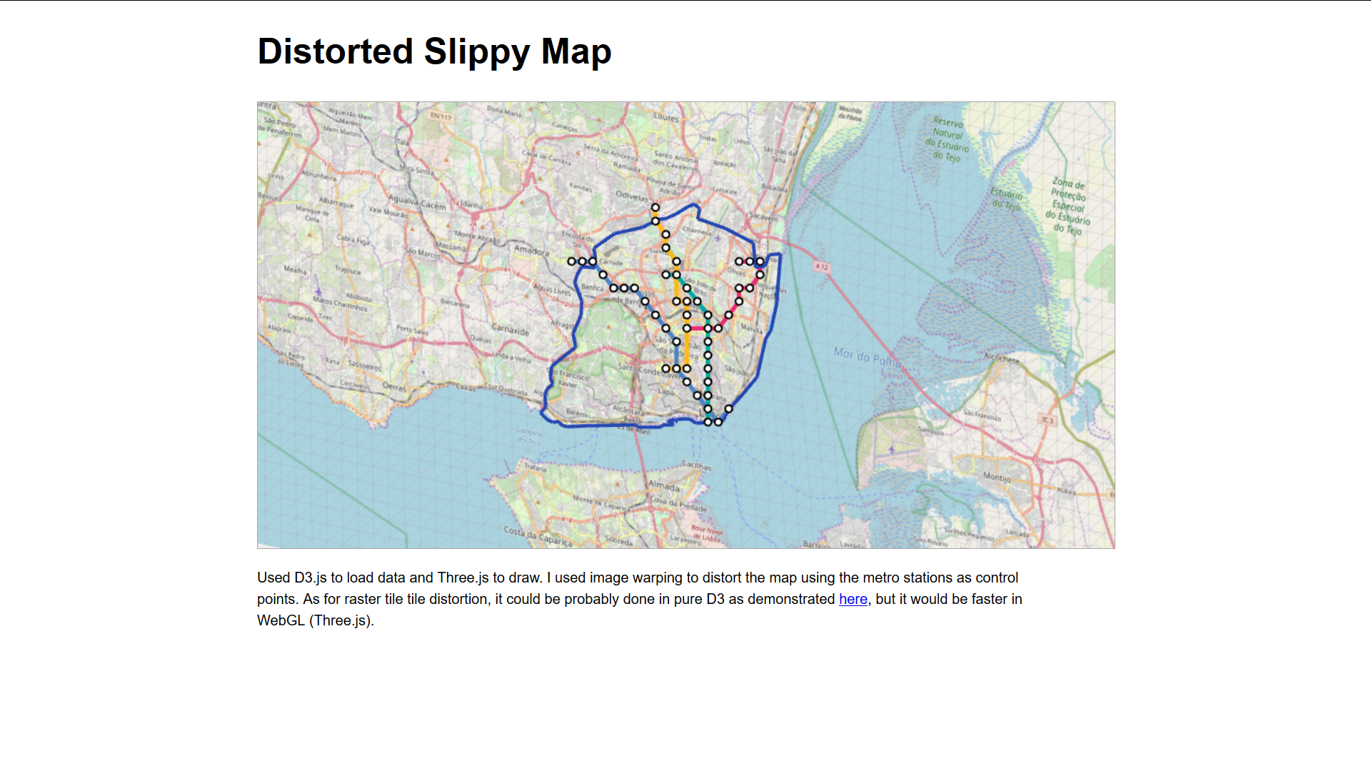 Distorted Slippy Map